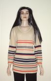 Blusa de linha listrada.